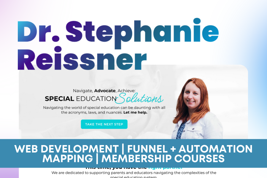 Web Development, Funnel and Automation Mapping, Membership Courses