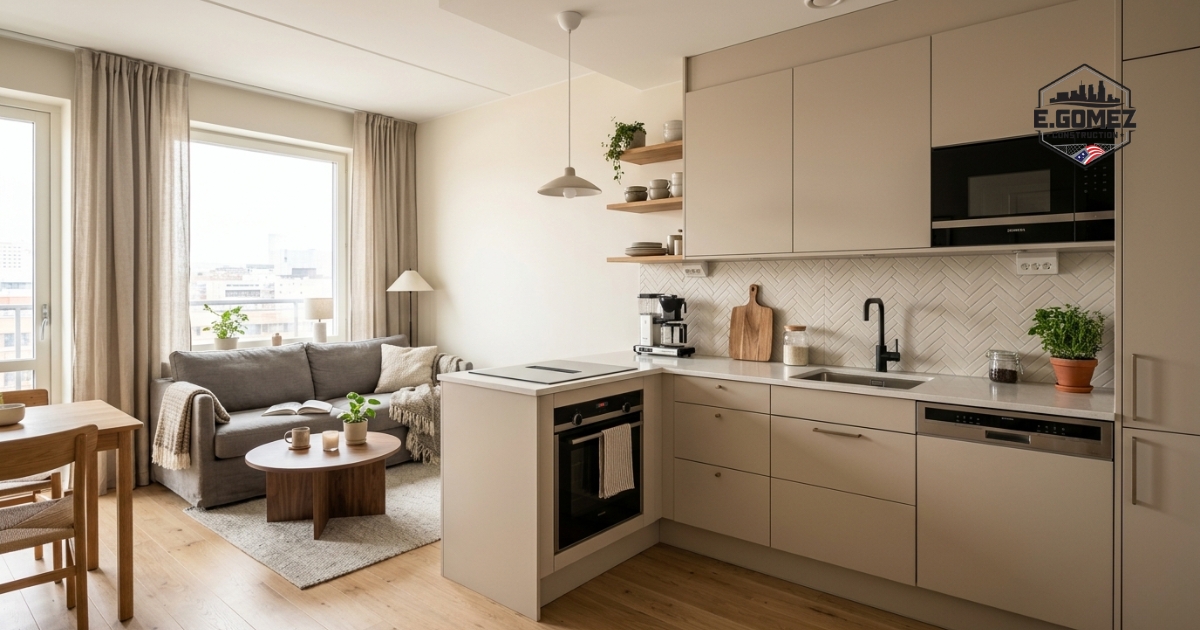 Compact Kitchen Studio Room Ideas