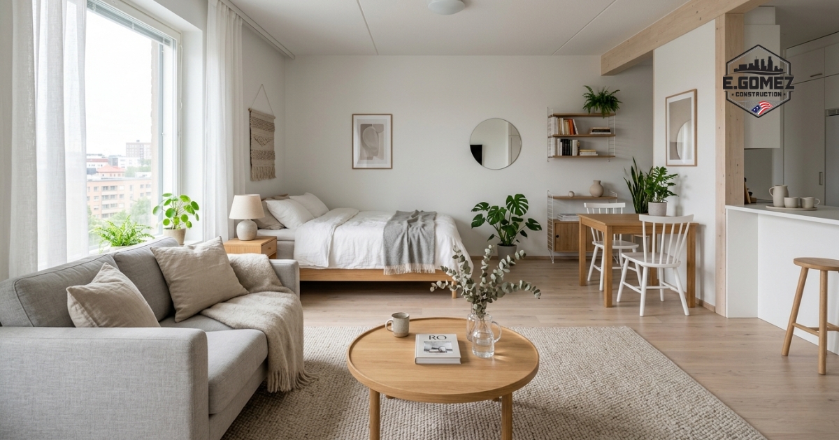 Scandinavian Style Studio Flat Design Ideas