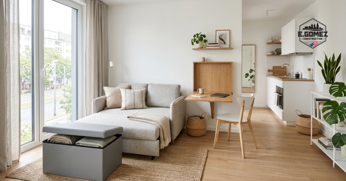 Multi-Functional Furniture Studio Apartment Design