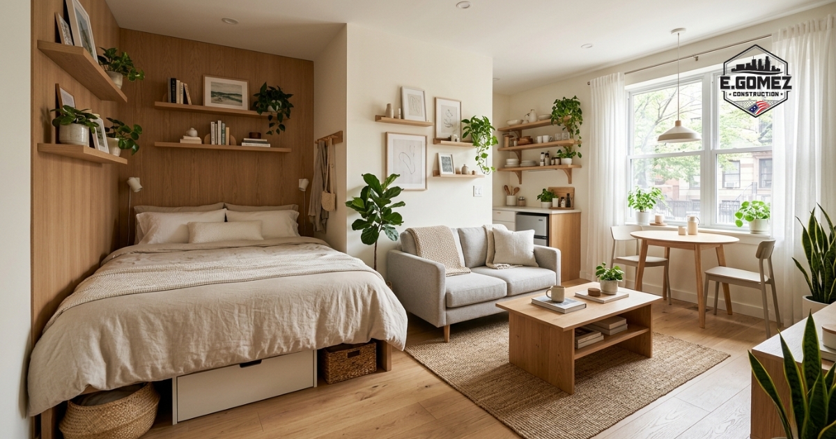 Cozy Small Studio Apartment Layout