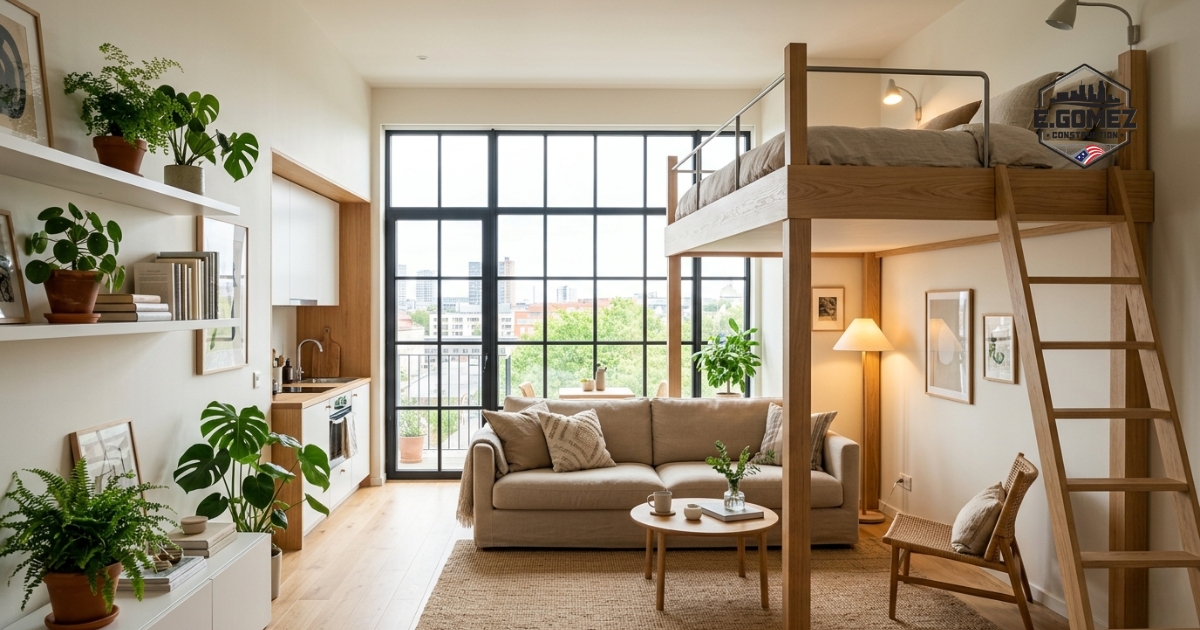 Loft Bed Studio Apartment Layout