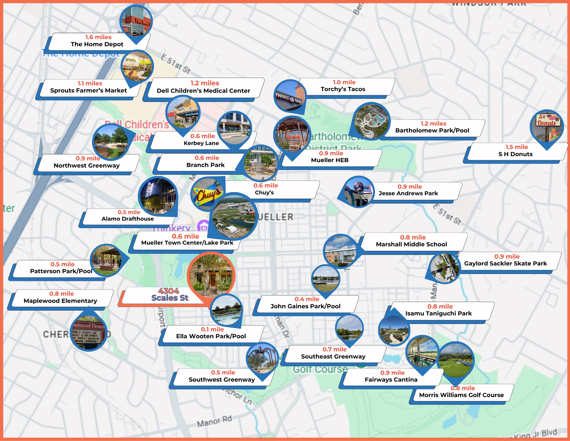 Map of Mueller Destinations