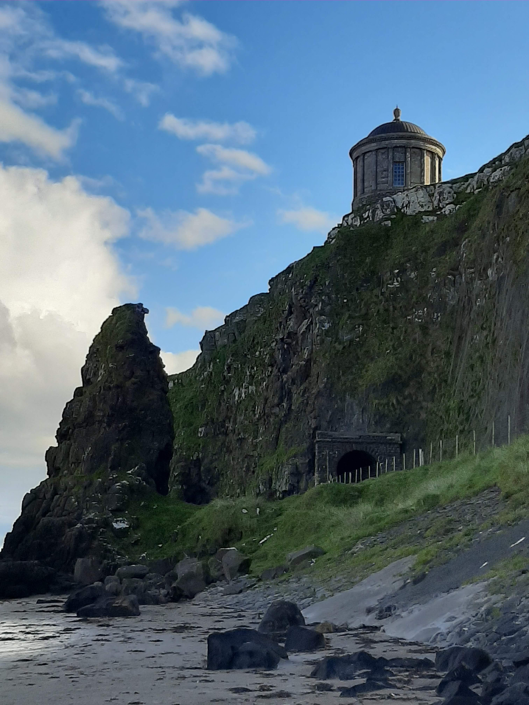 Mussenden Temple viewed from the beach