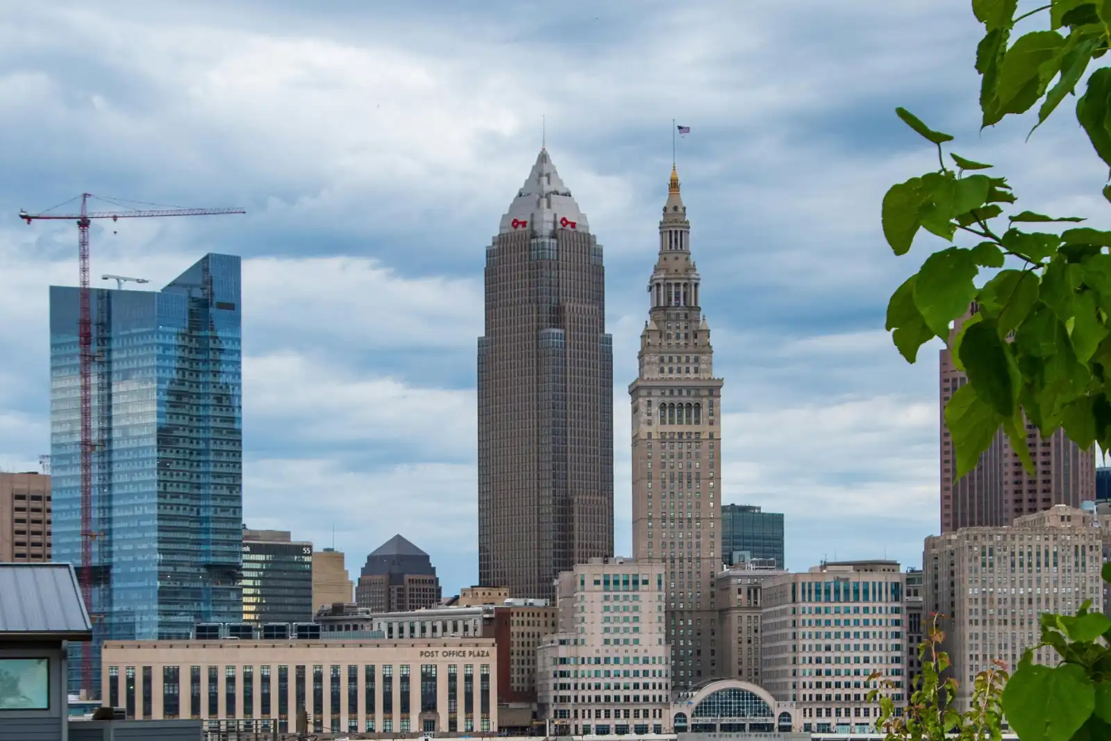 Cleveland, Ohio skyline at sunset