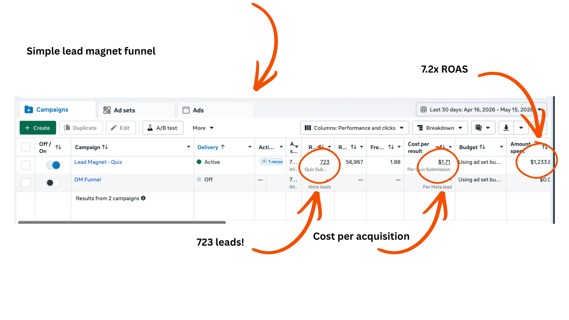 Client dashboard result 1