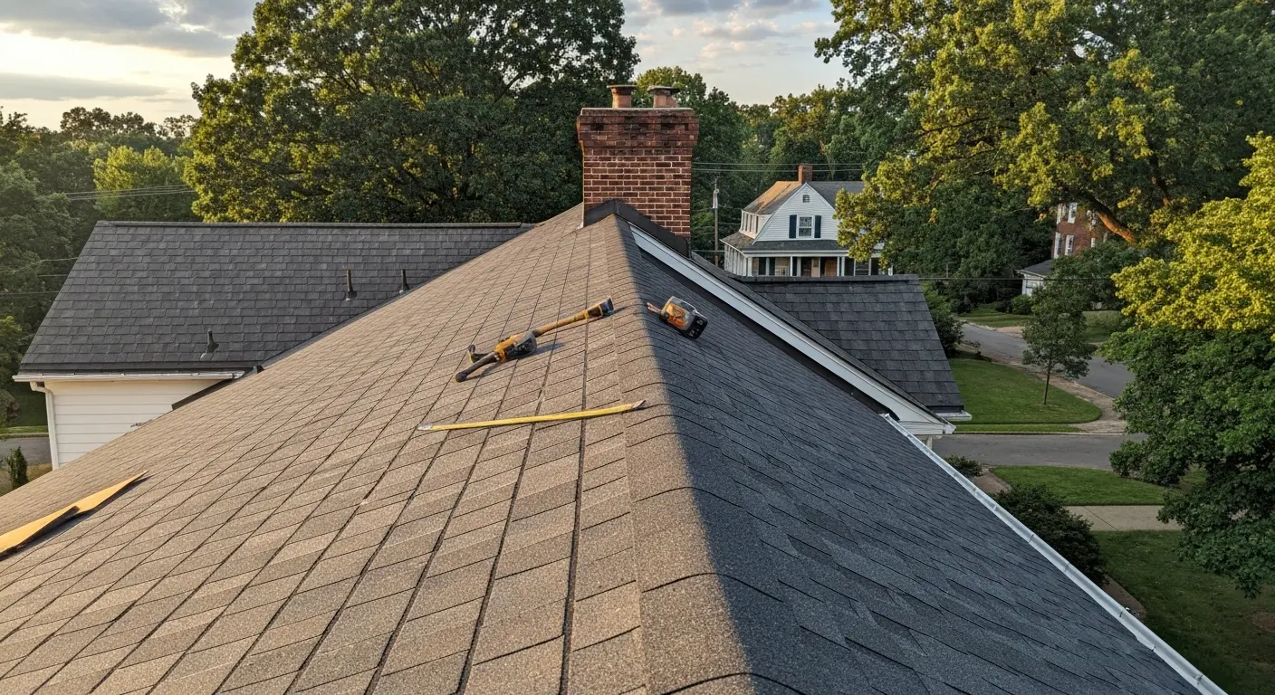 Roof repair and replacement on Glenwood estate