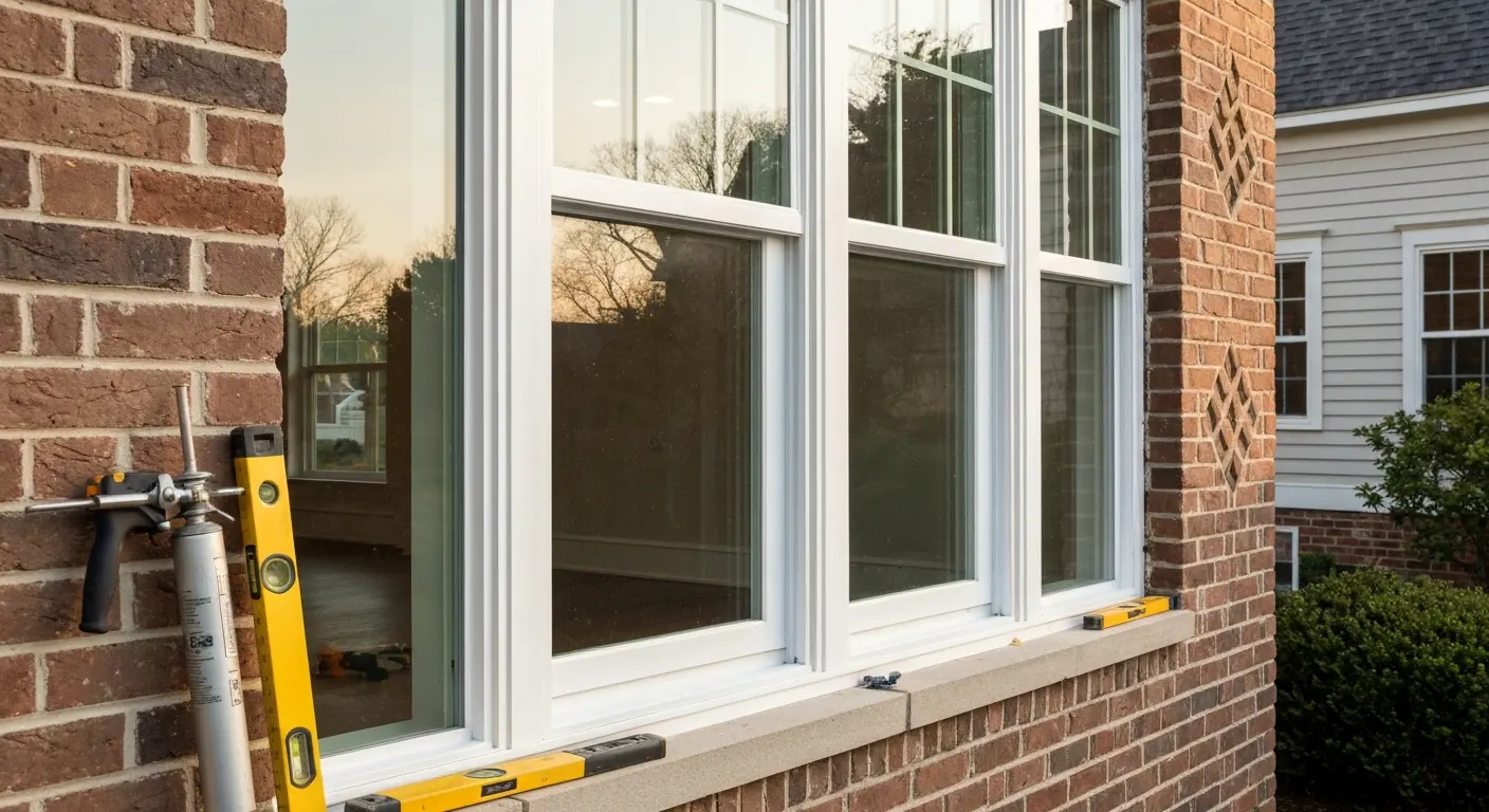 Vinyl window installation