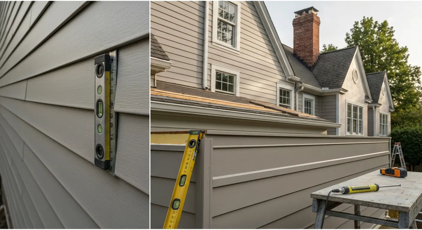 Siding installation on Bethesda home