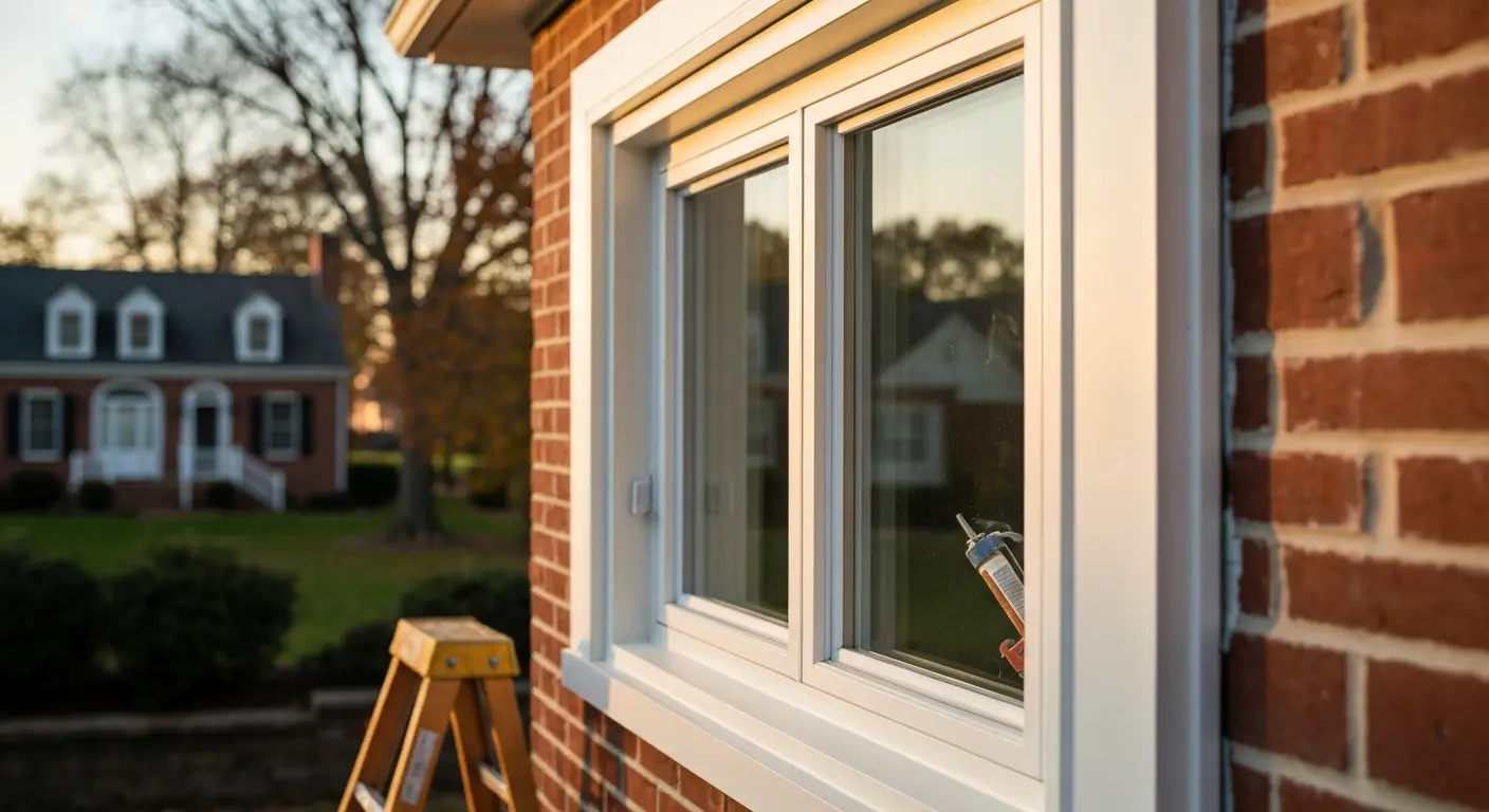 Double-hung vinyl window installation