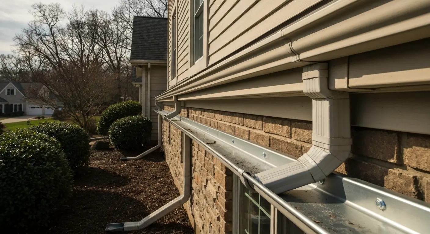 Gutter and drainage installation