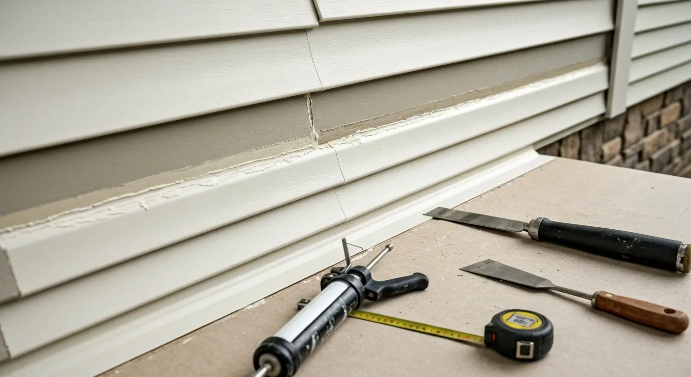 Vinyl siding repair work