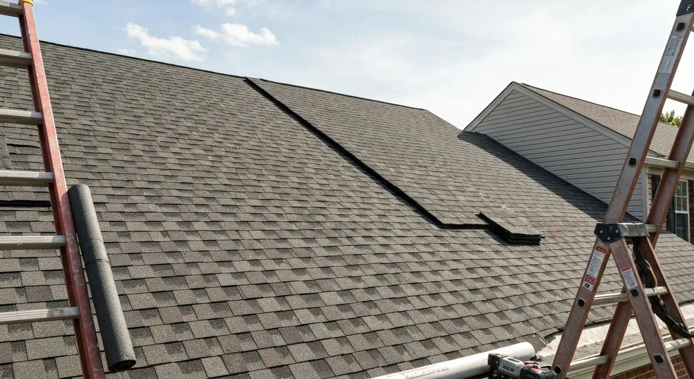 New roof installation