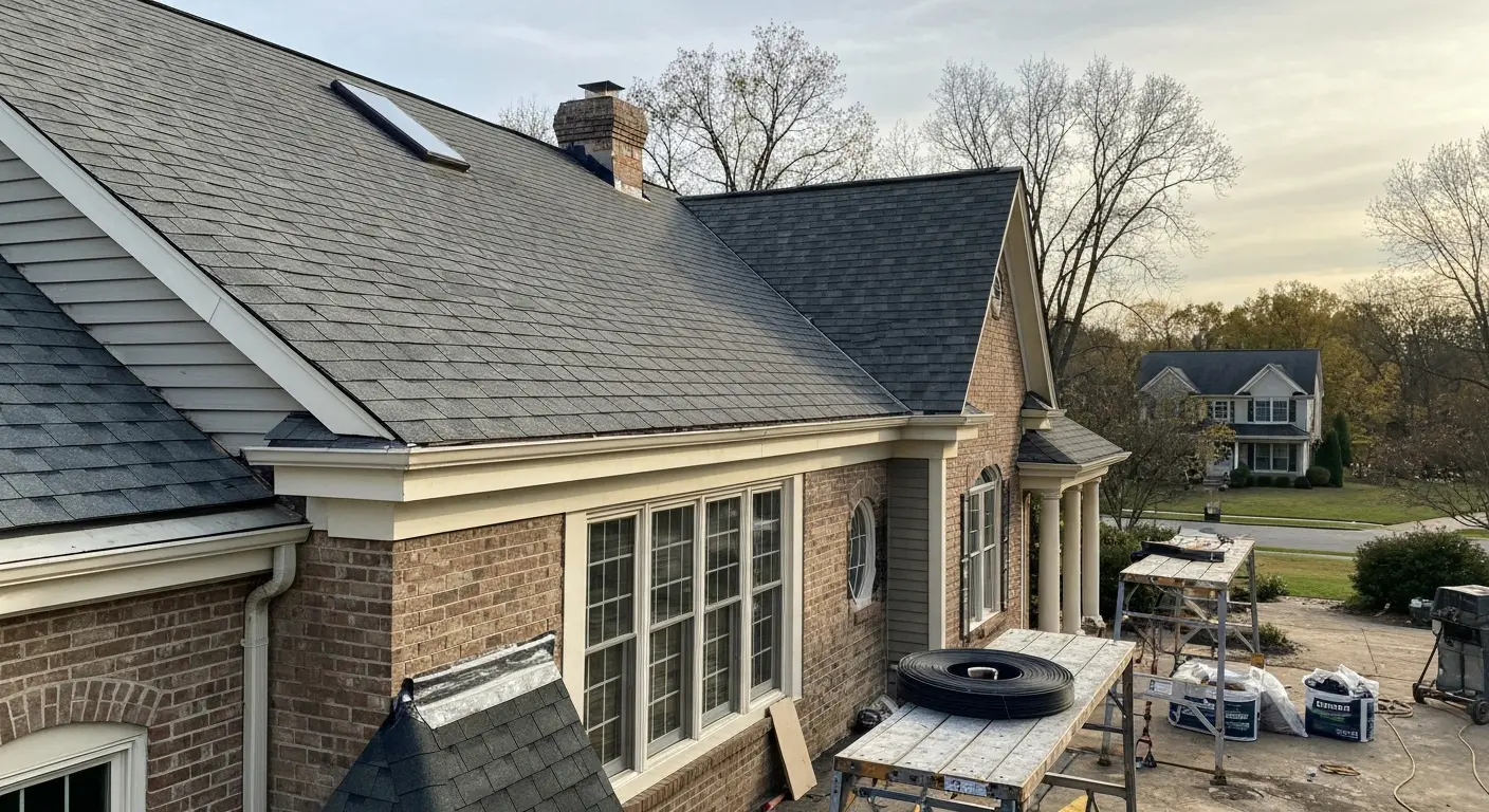 New roof installation