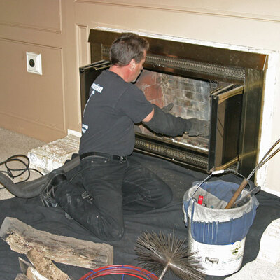 Fireplace cleaning in Houston