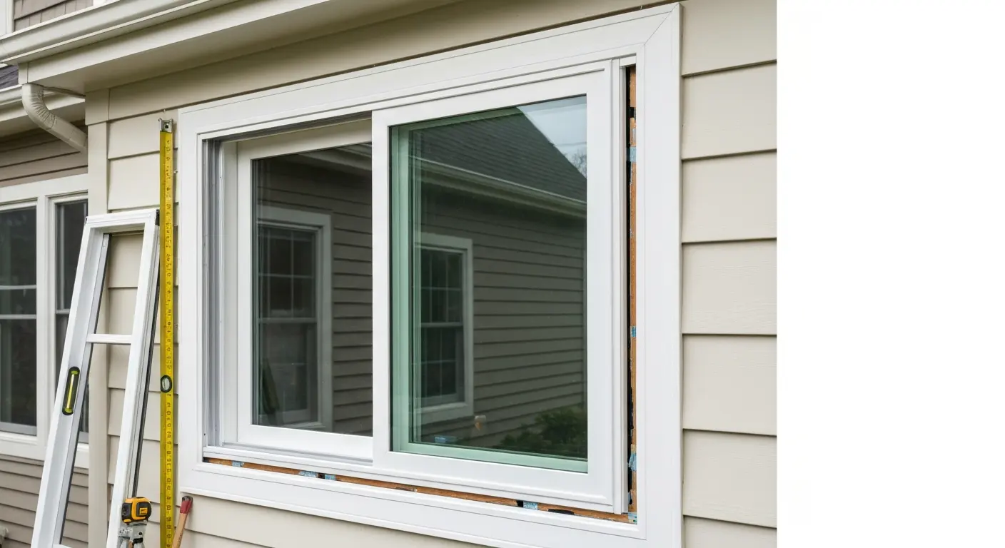 Sliding vinyl window installation