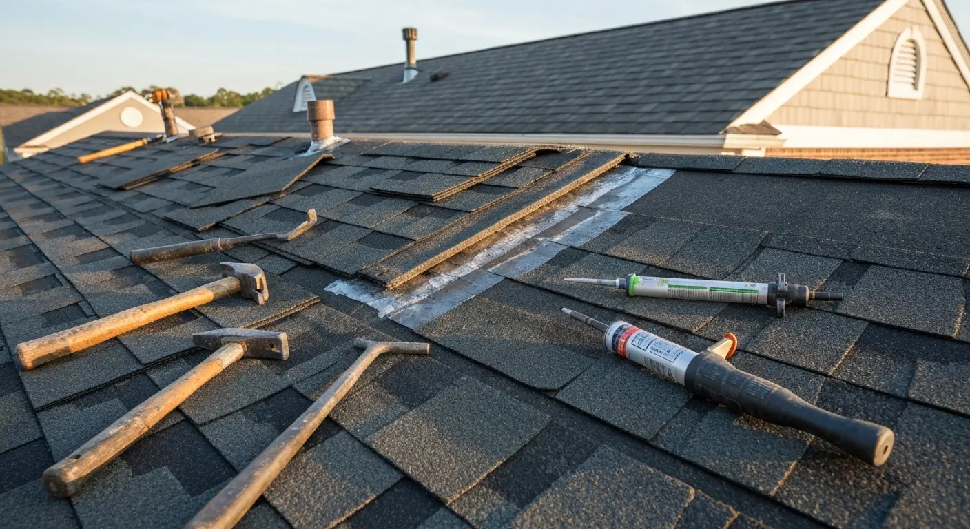 Roof repair work in Edgewater