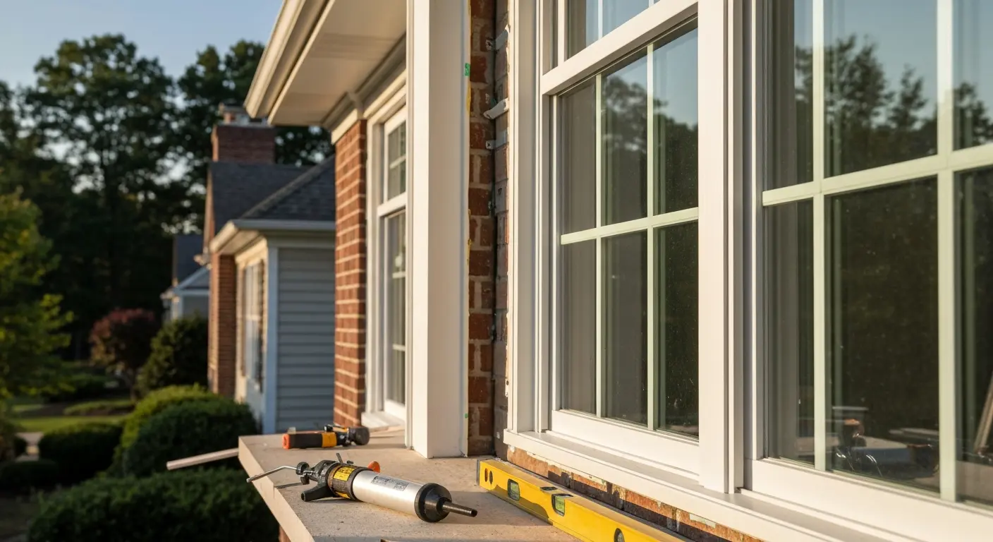 Vinyl window installation
