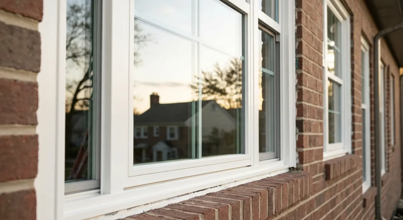 Single-hung vinyl window installation