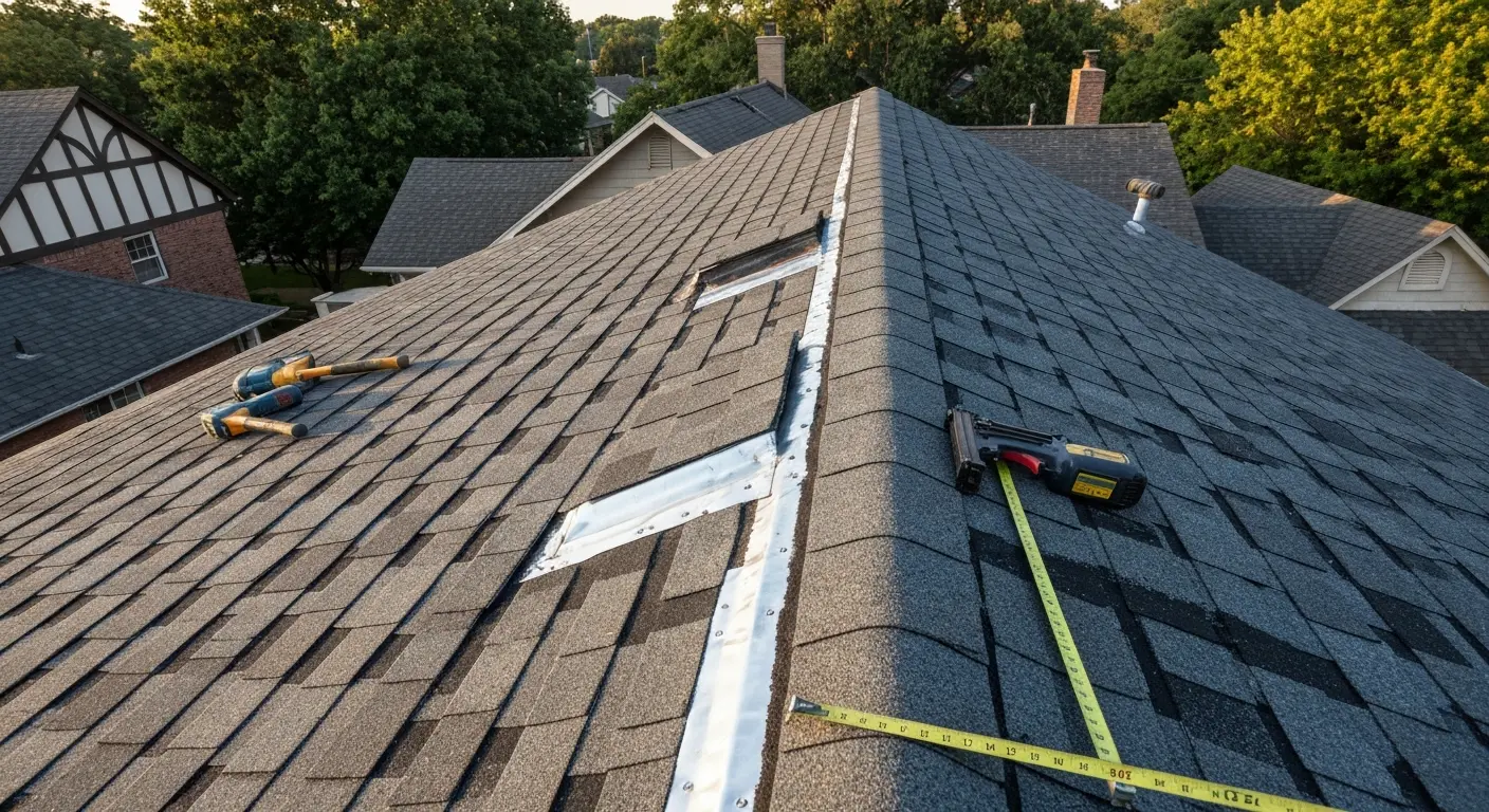 Shingle and flashing repair