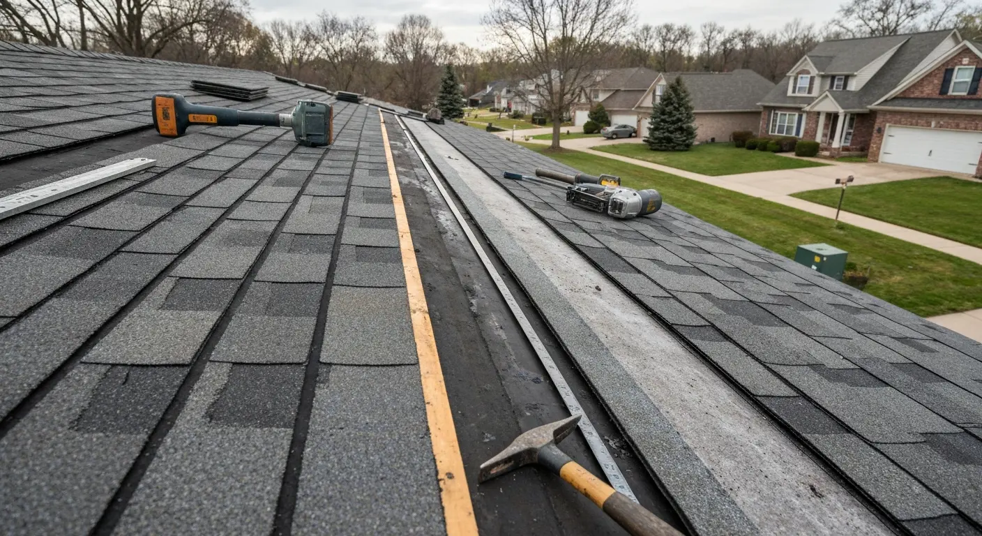 Storm damage roof repair