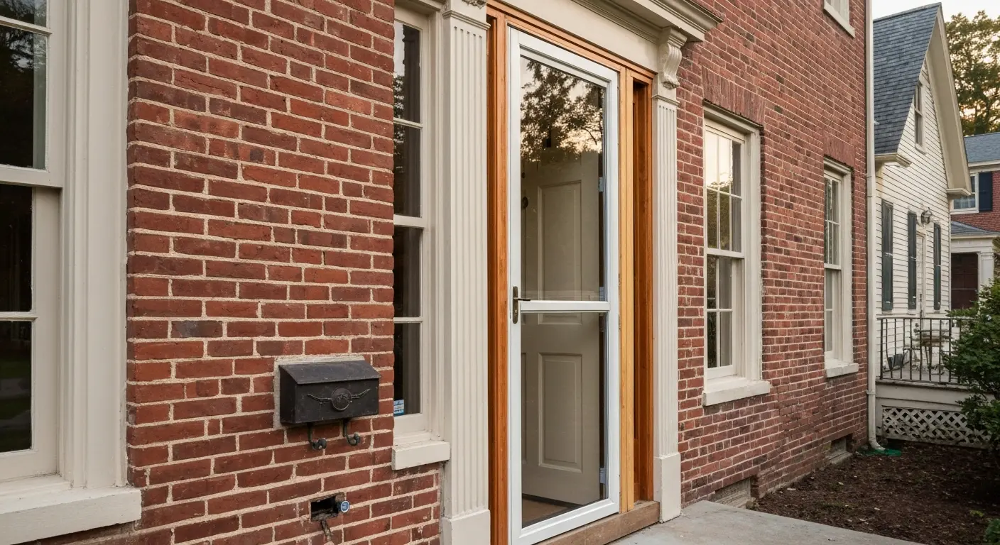 Storm door installation