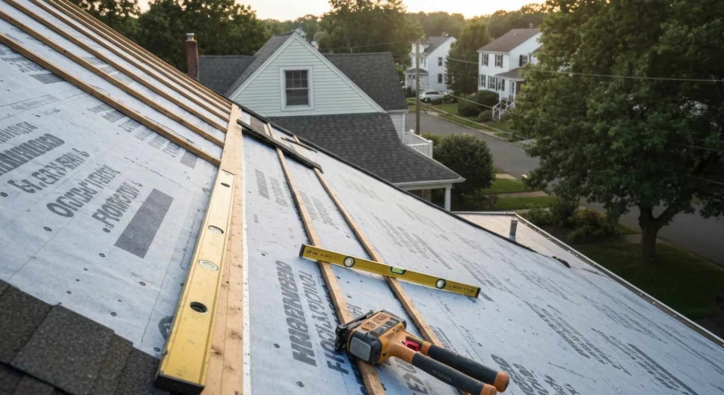Roof repair work