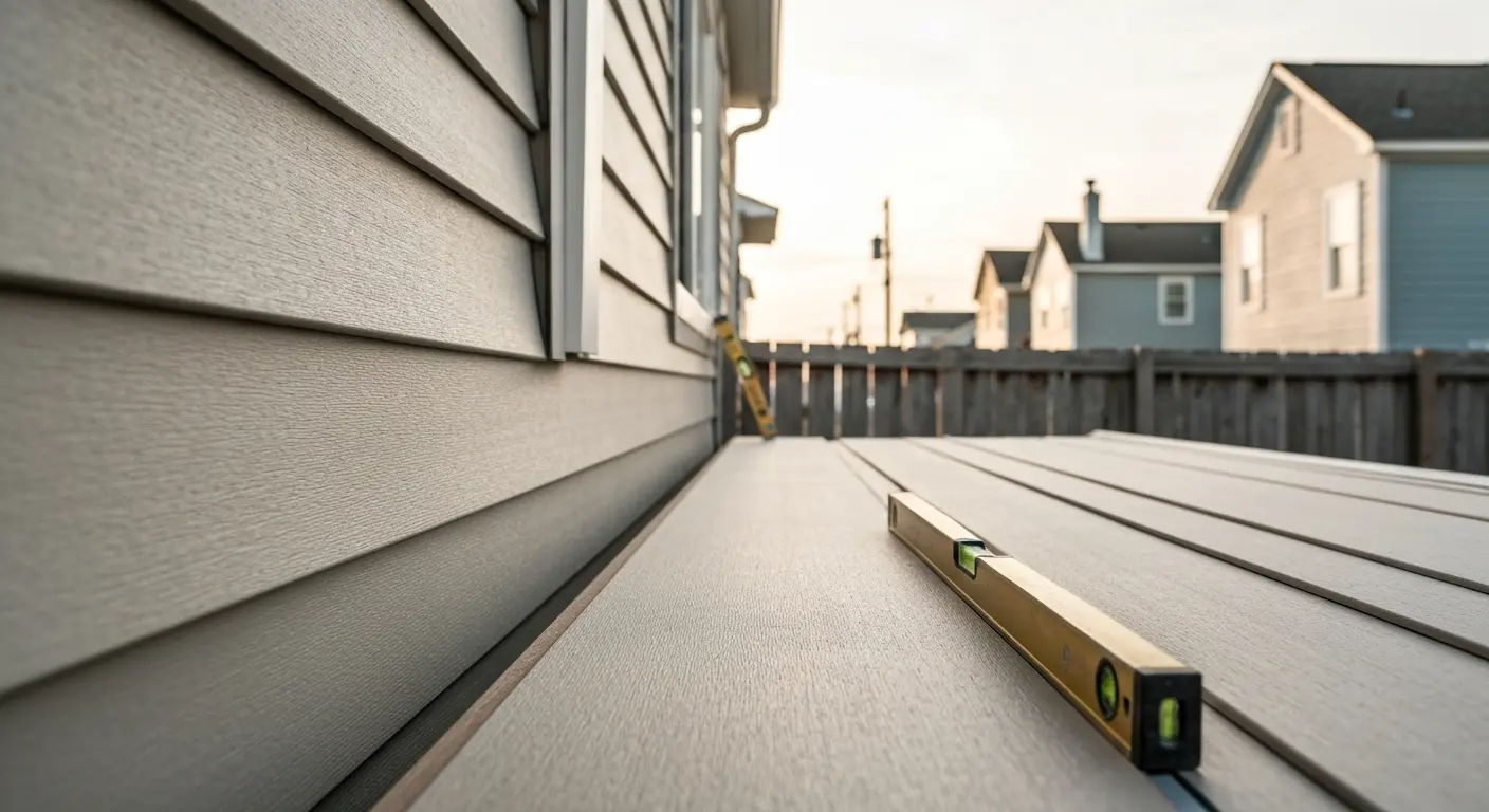 Siding installation on home exterior
