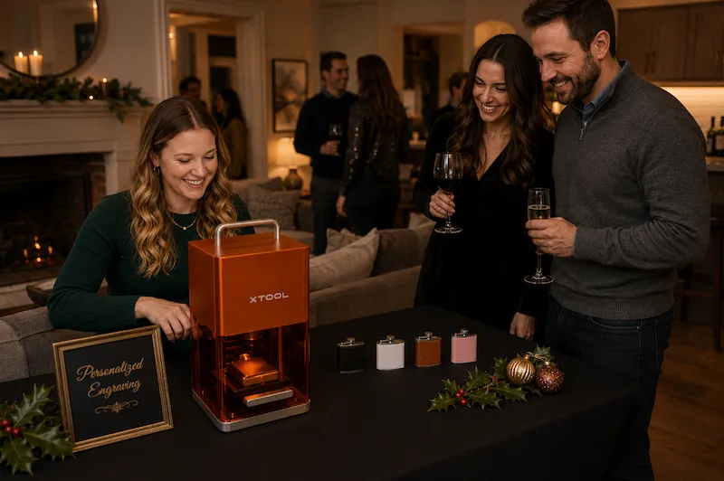 Luxury pop-up event engraving experience