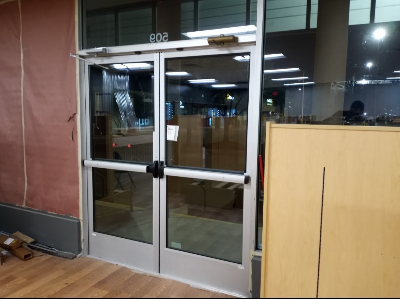 Commercial glass doors and hardware installed by Texas Glass Republic