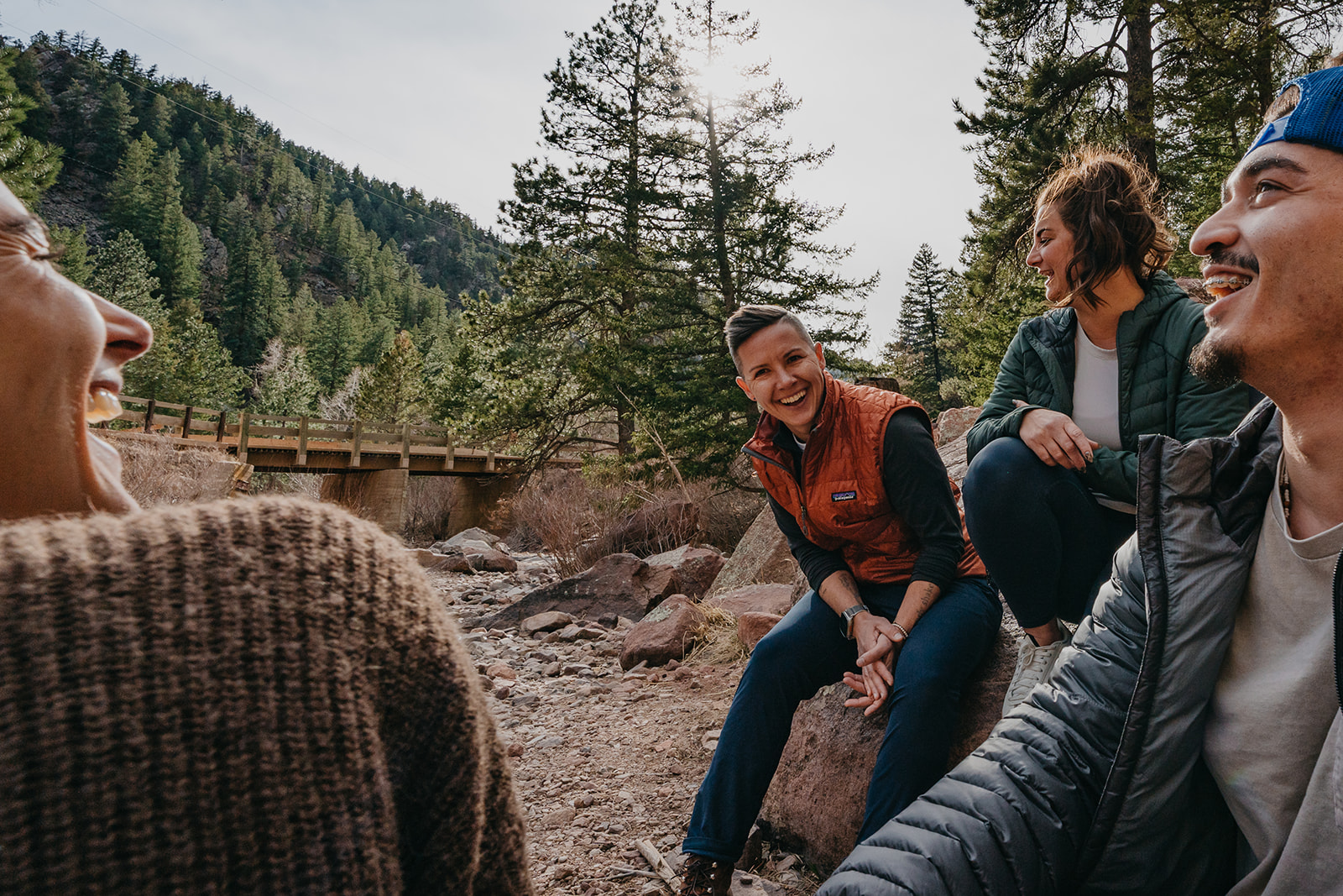 Jade leading a group of founders outdoors