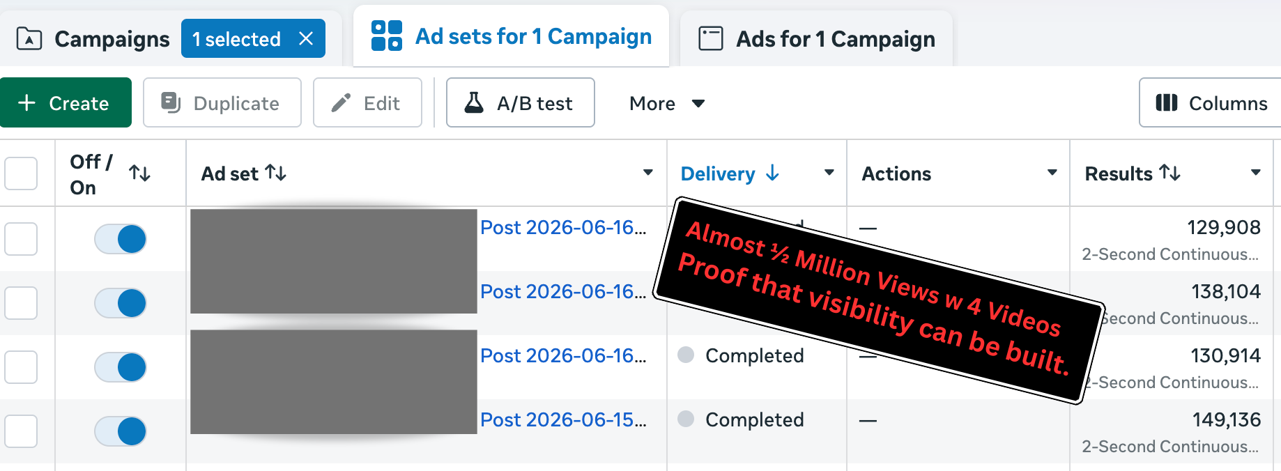 Authority campaign views proof