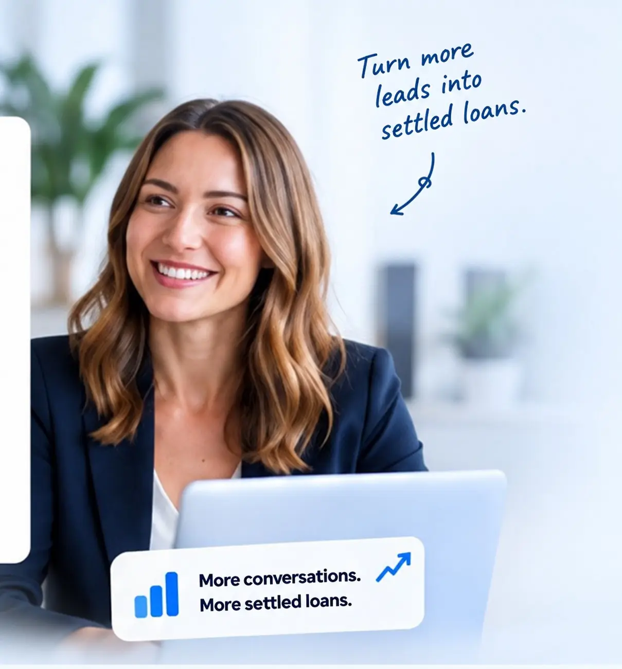 Mortgage broker reviewing lead follow-up opportunities on a laptop