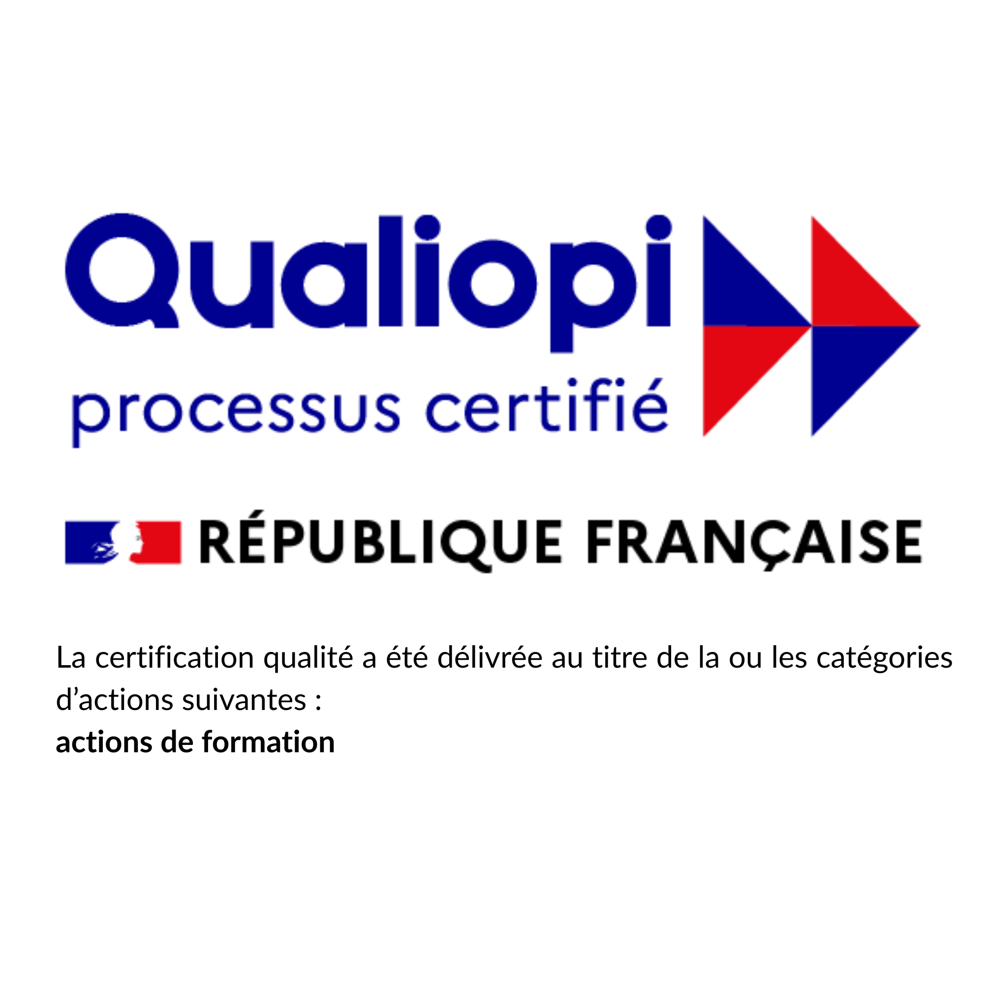 Logo officiel Qualiopi - Organisme certifié République Française