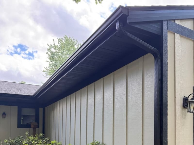 Gutter replacement and cleanout service by Acosta-Angeli Roofing