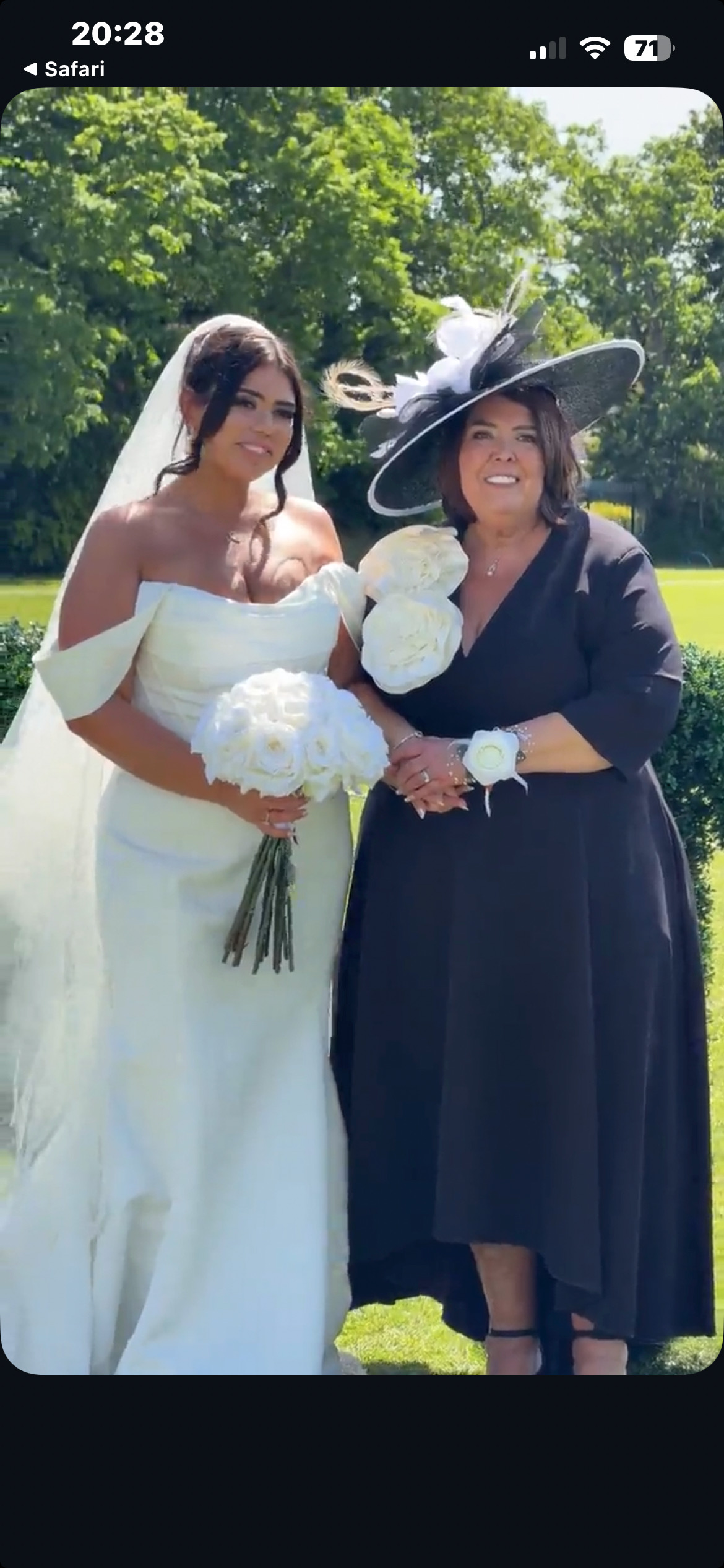 Mother of the bride on the wedding day