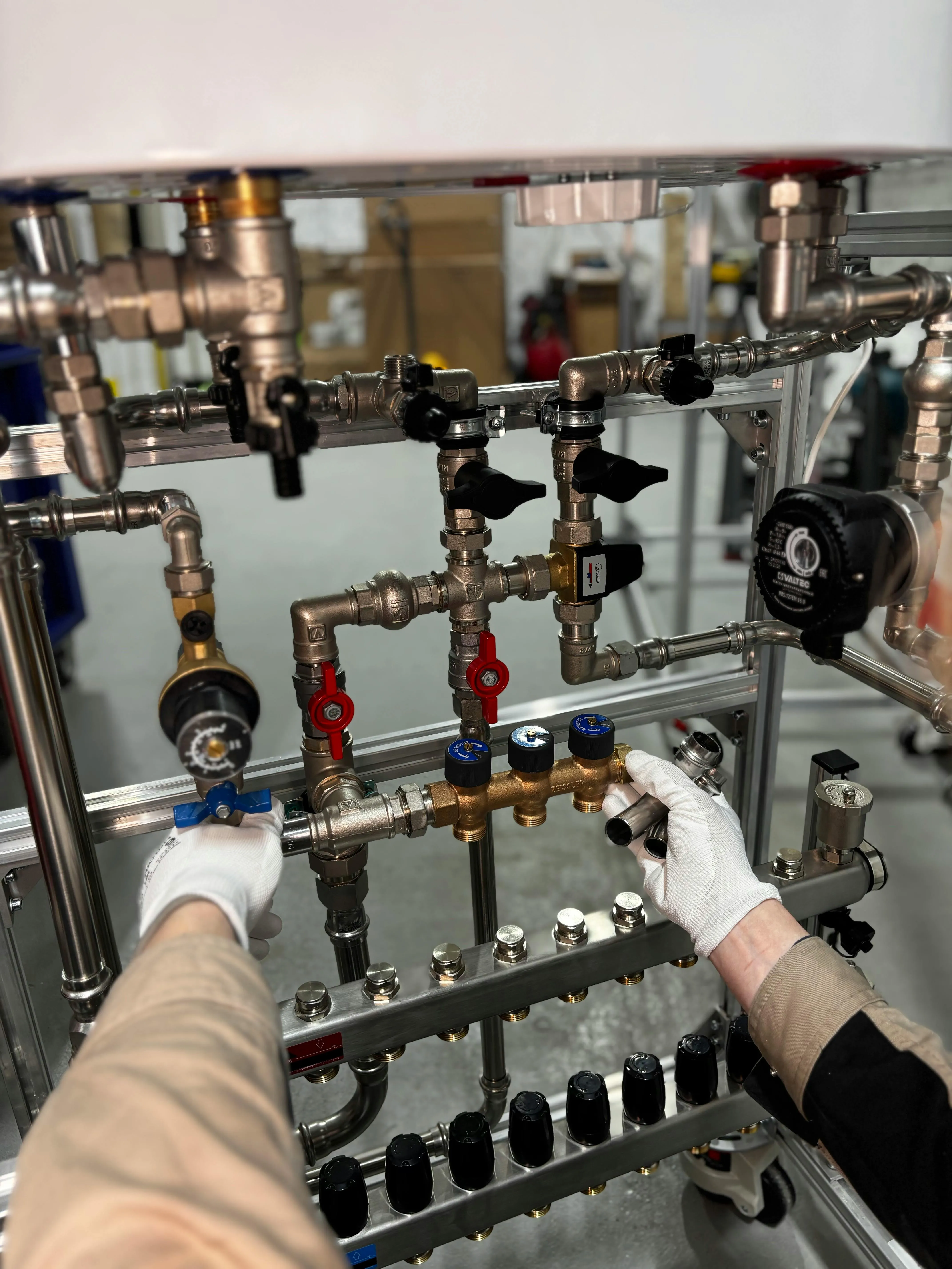 LUXPRO Plumbing Master Licensed technician performing gas line installation on Long Island