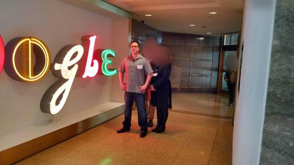 Jay in the Google lobby