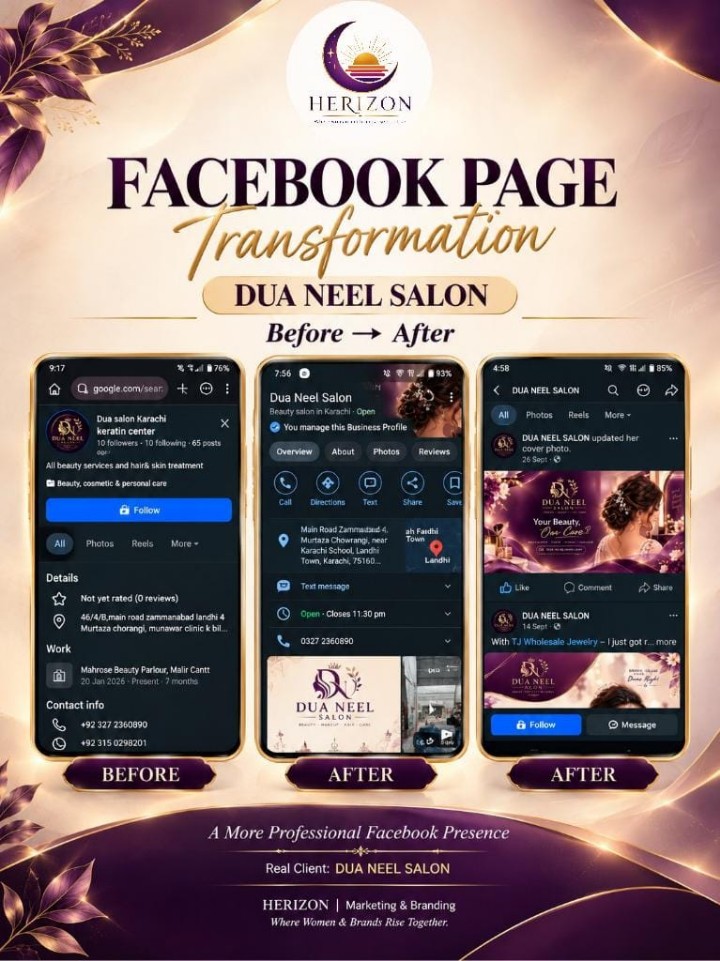 Facebook Before and After Transformation