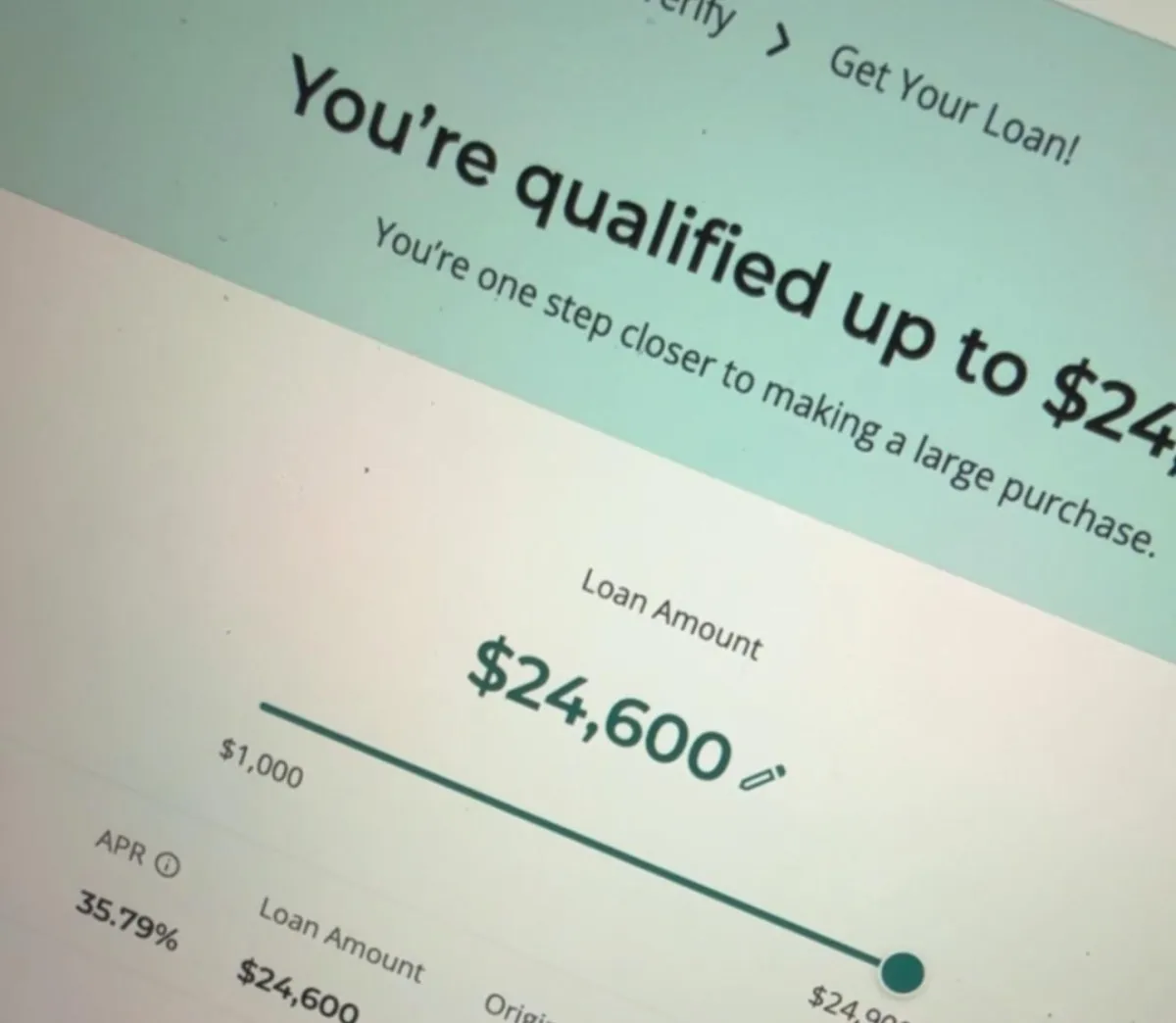 Client credit proof screenshot