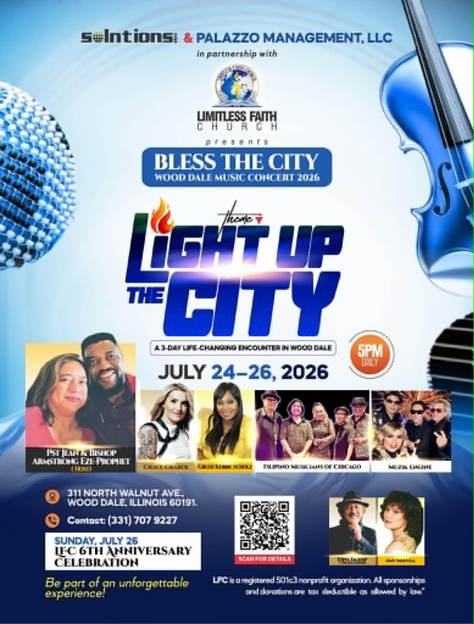 Bless The City 2026 Concert Flyer