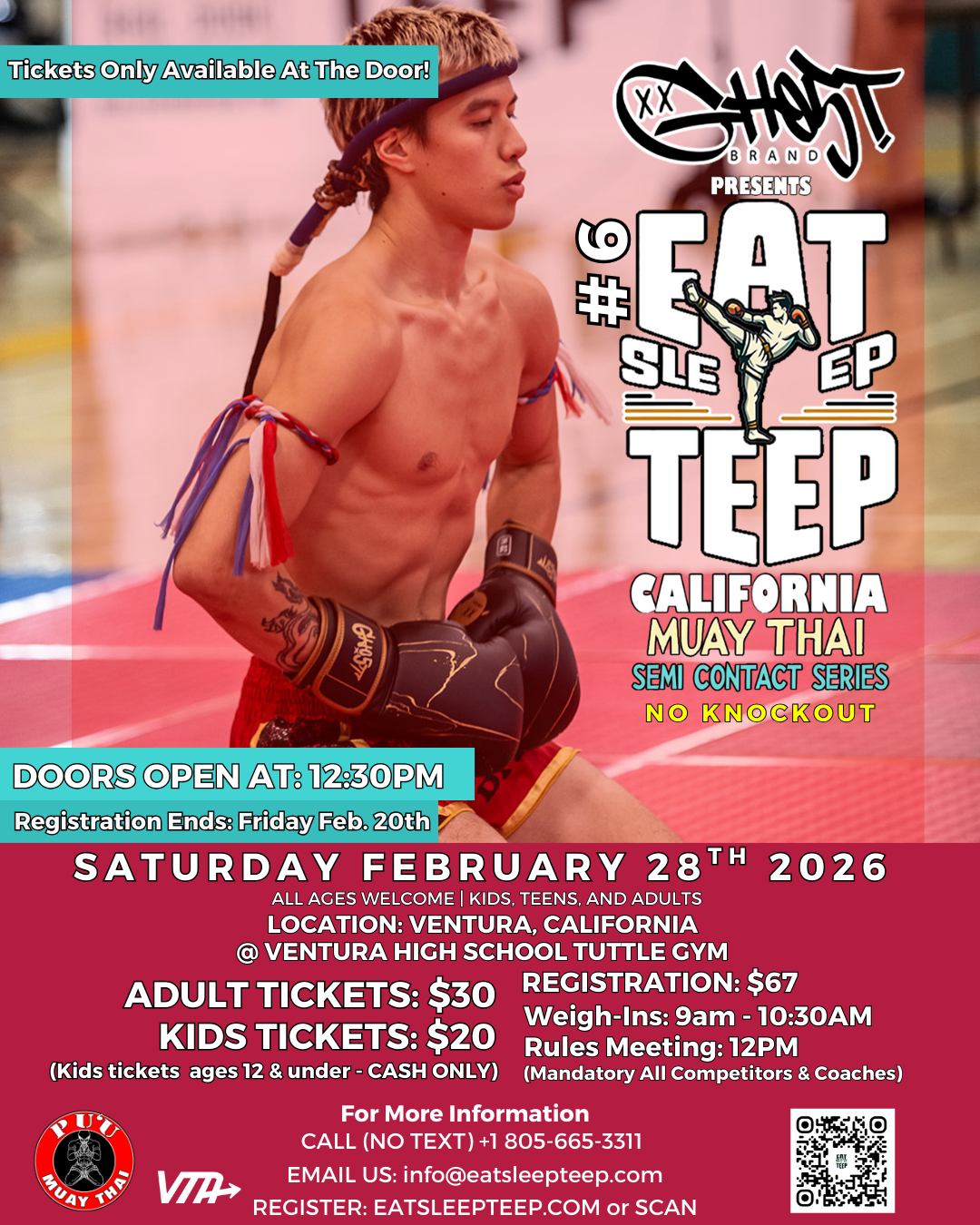 eat sleep teep muay thai semi contact 6 ventura california presented by gh05t brand