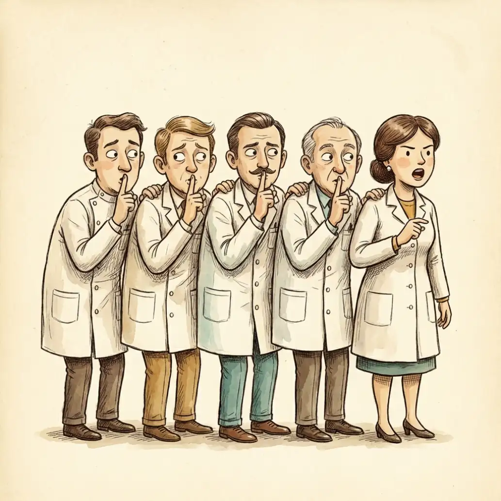 Scena: ludzie sfrustrowani przy komputerze / telefonie szukający cen implantów