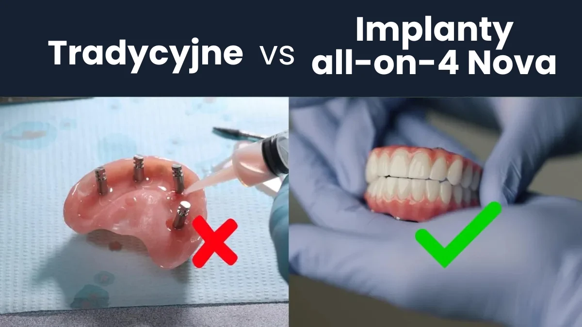 Zdjęcie pacjenta w trakcie noszenia tymczasowej protezy, frustracja