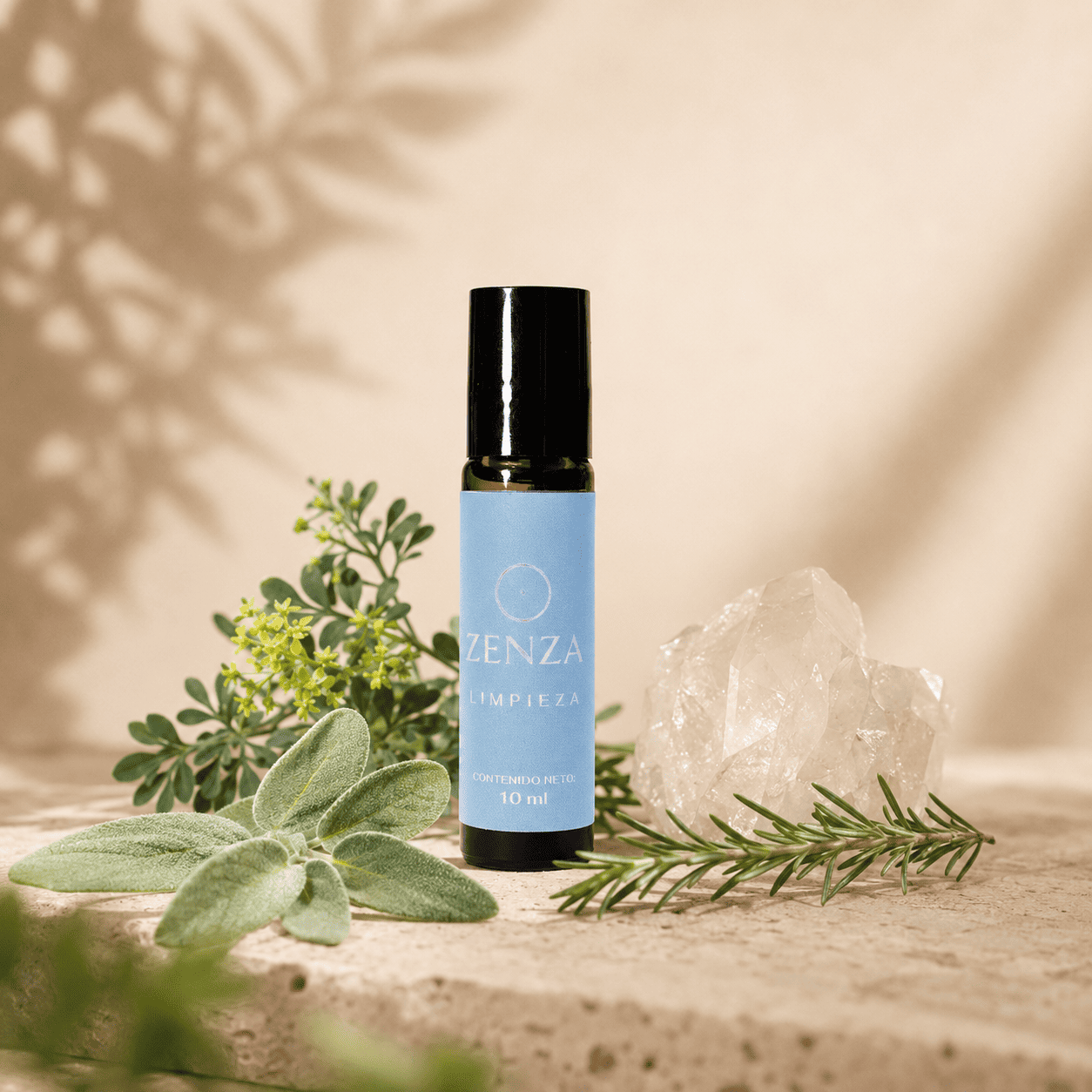 Zenza Limpieza con ruda, salvia, romero y cuarzo blanco