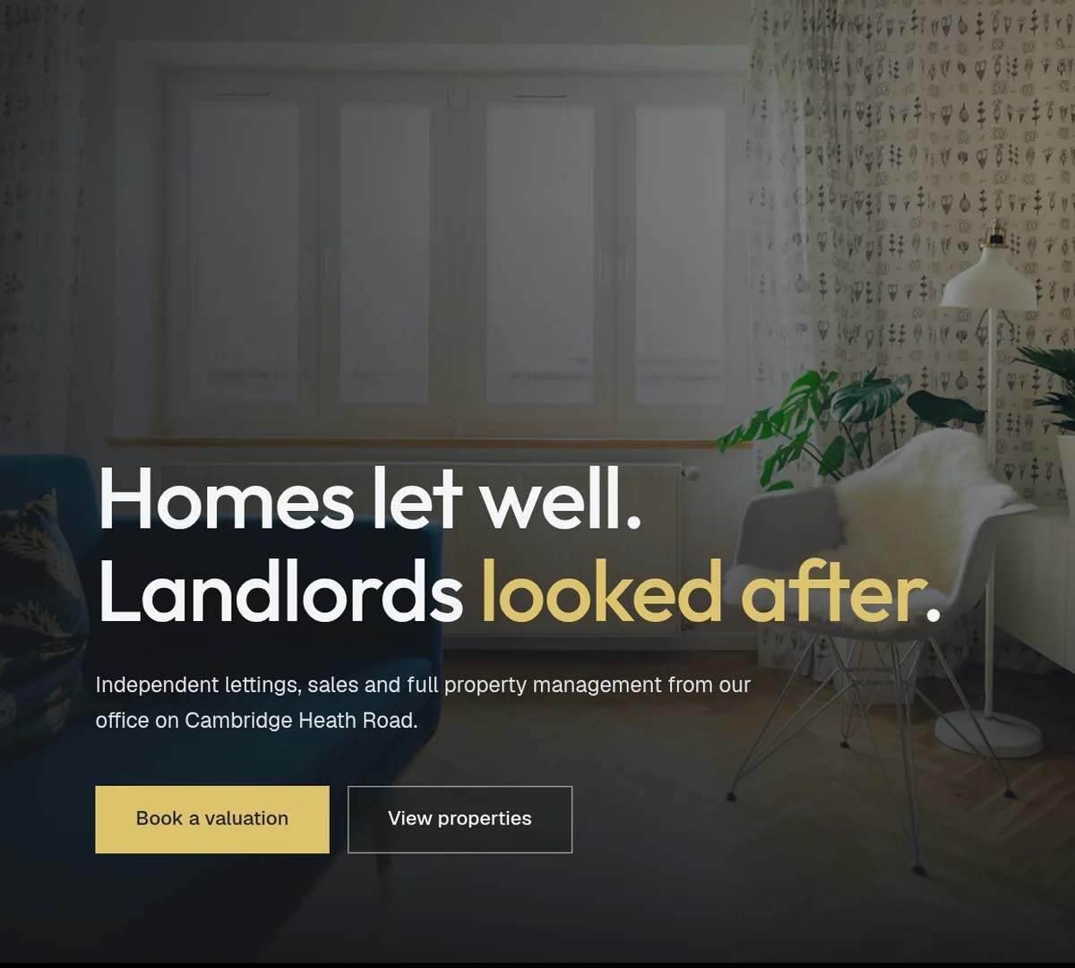 The LLH Residential estate agency website