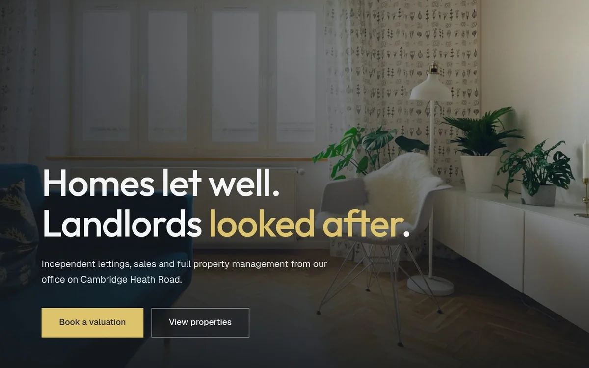 The LLH Residential estate agency website