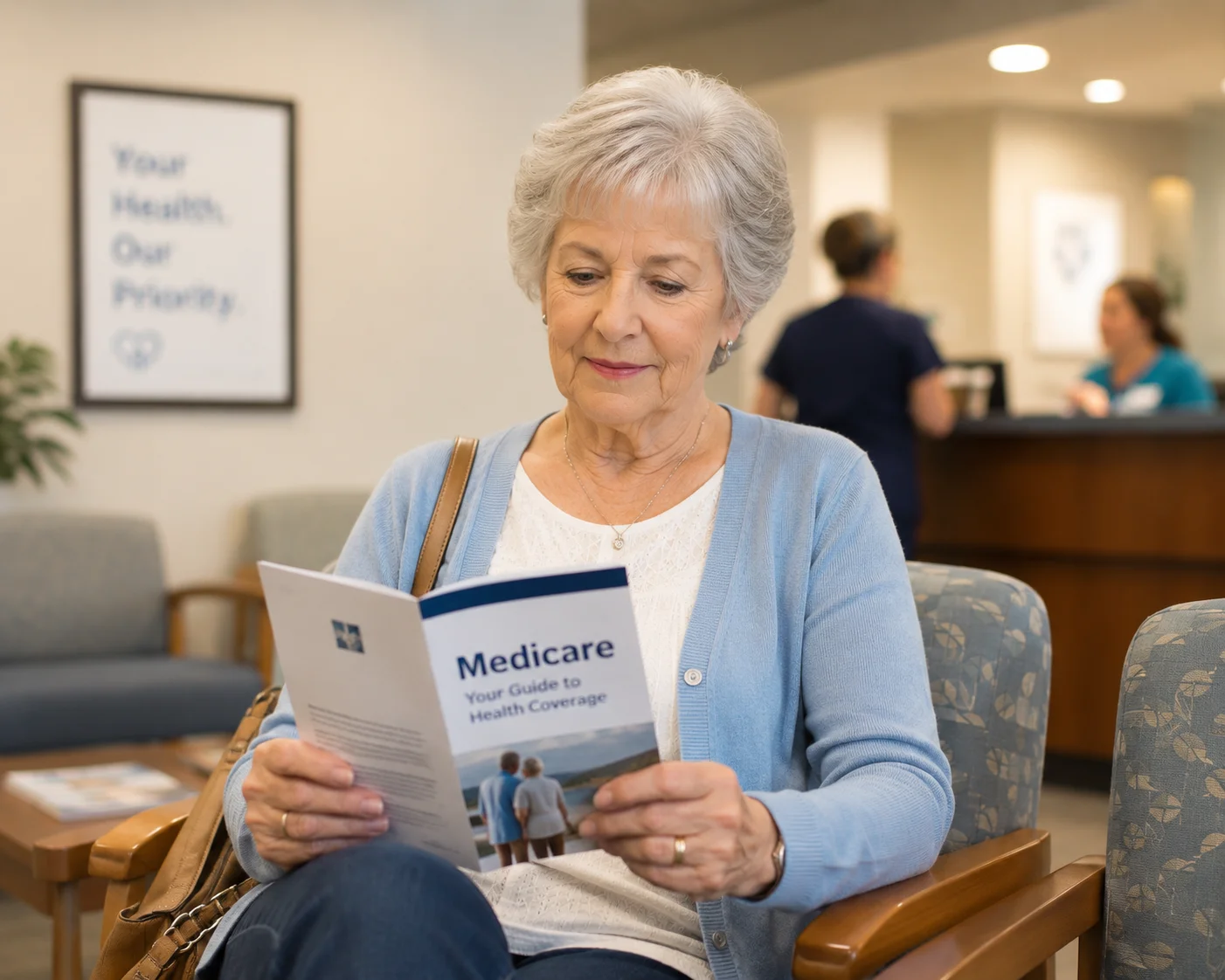 Medicare beneficiary reviewing healthcare information