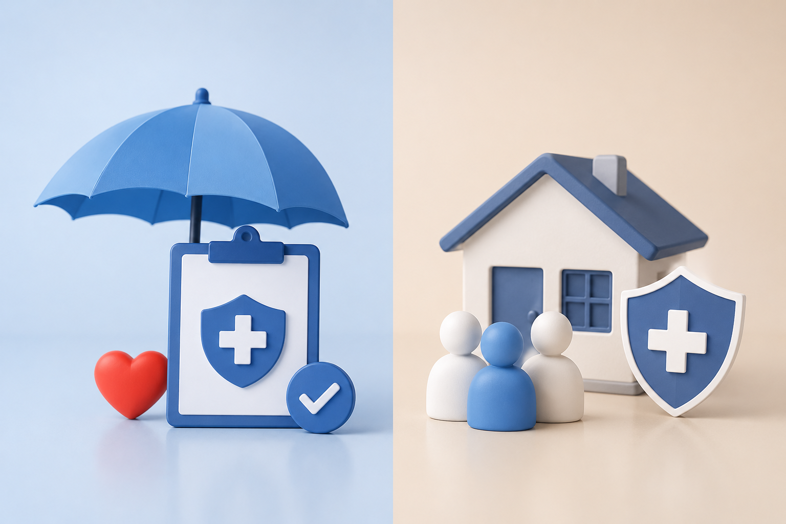 Medicare Supplement and Medicare Advantage comparison illustration