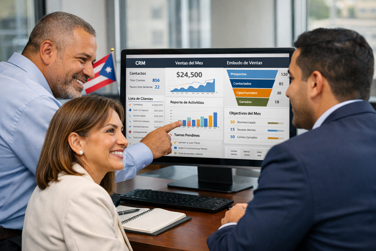 panel de CRM para pequeñas empresas en Puerto Rico